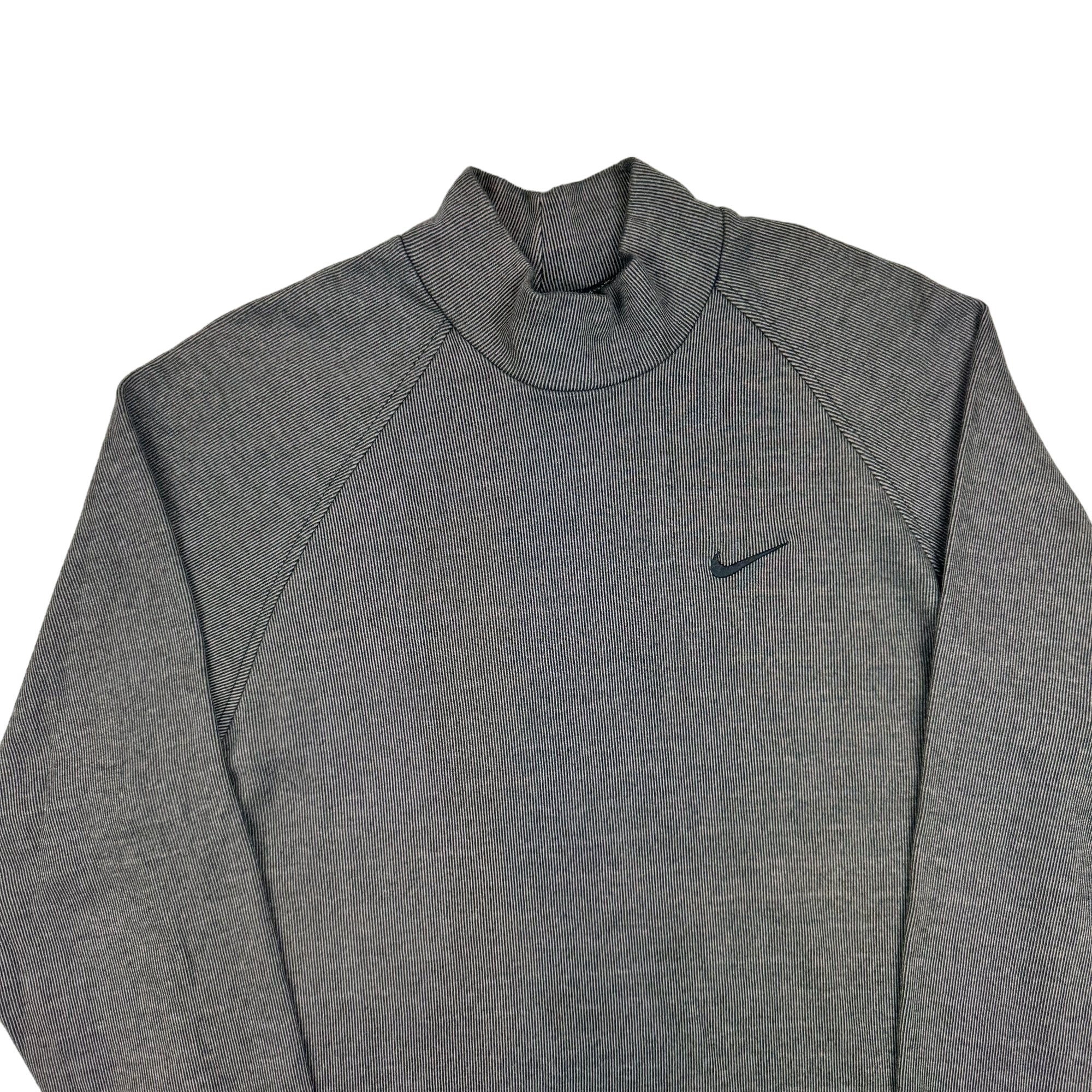 Nike Golf Mock Neck Embroidered Sweatshirt Grey | Bring It Back