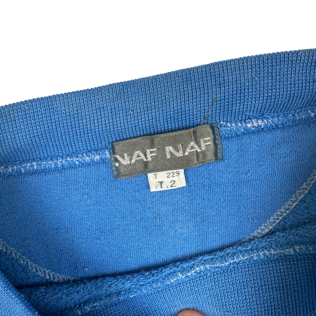 Naf Naf Embroidered Logo Sweatshirt Blue Medium