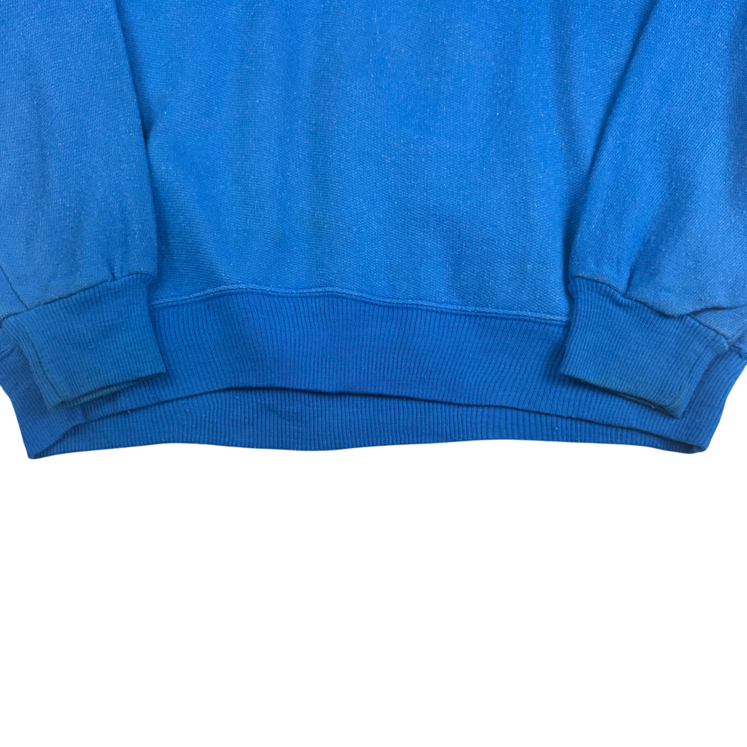 Vintage Best Company 90's Collared Sweatshirt Blue
