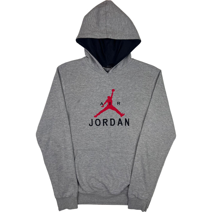 Nike 00's Air Jordan Embroidered Logo Hoodie Grey