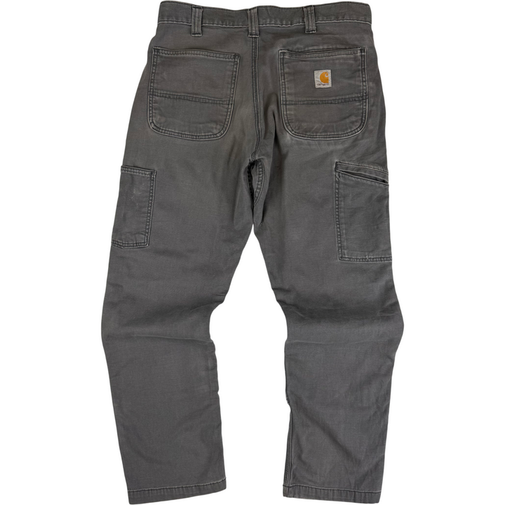 Carhartt Relaxed Fit Double Knee Cargo Workwear Trousers Grey