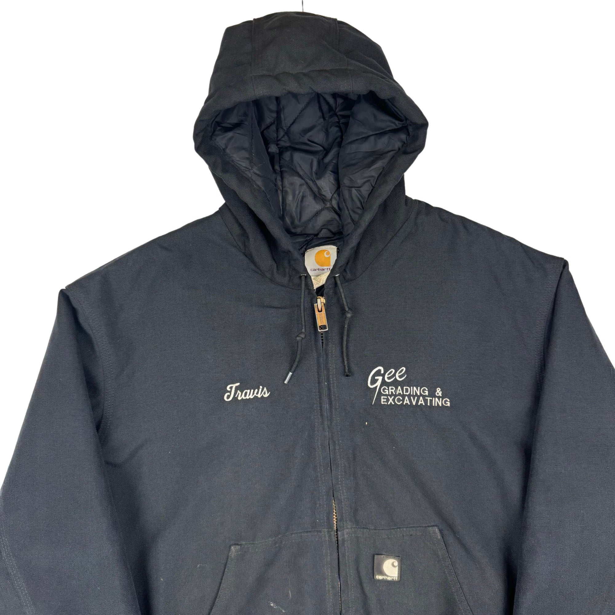 Carhartt Quilted Lined Hooded Active Jacket Black J133 BLK | Bring