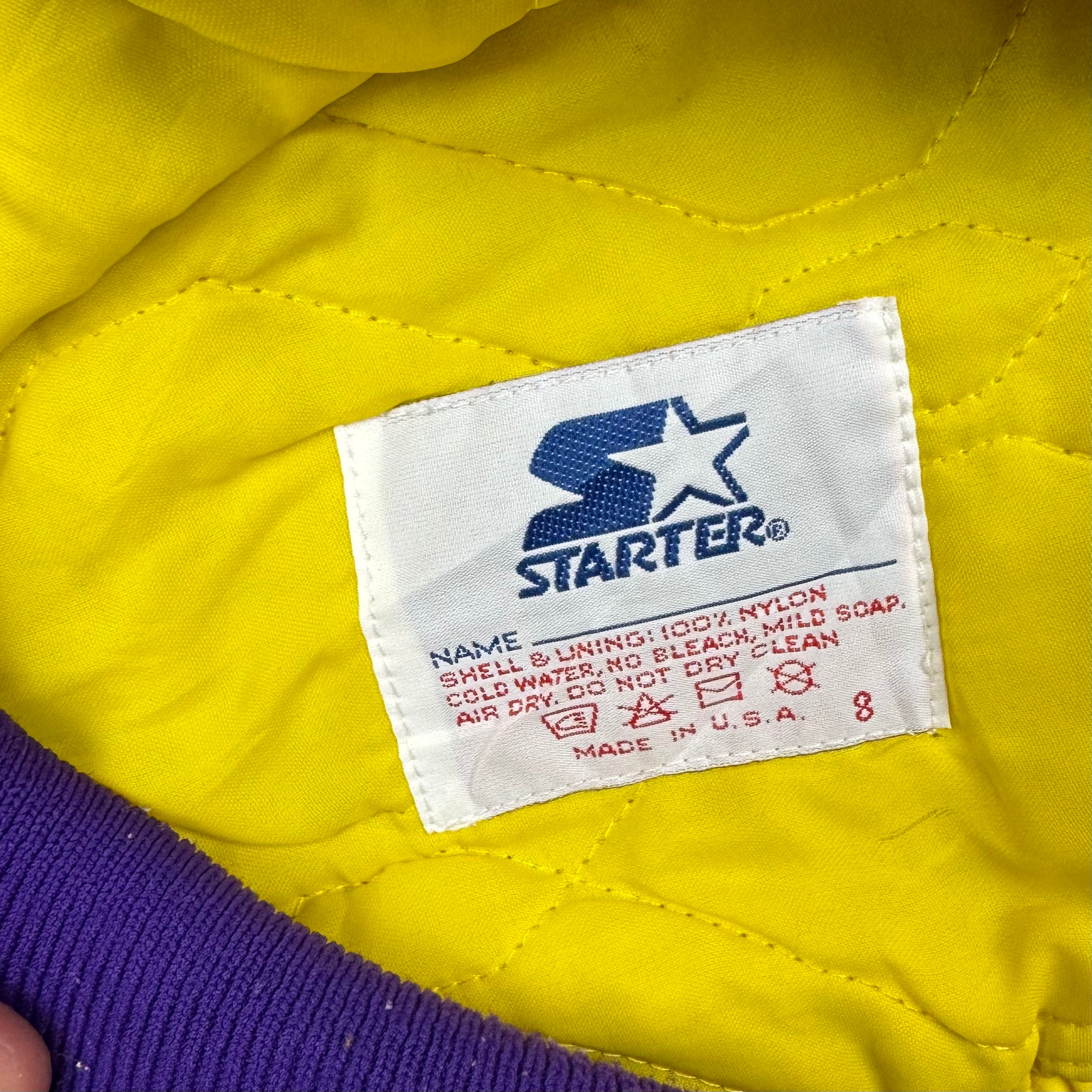 vintage◇STARTER◇LAKERS◇NBA レザー スタジャン◇スターター