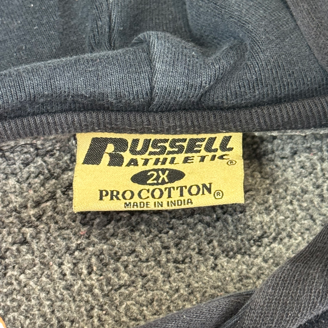 Vintage 90's Russell Athletic Notre Dame Heavyweight Hoodie Navy