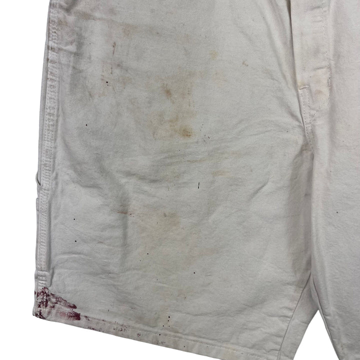 Dickies Distressed Painter Shorts Sherwin Williams White