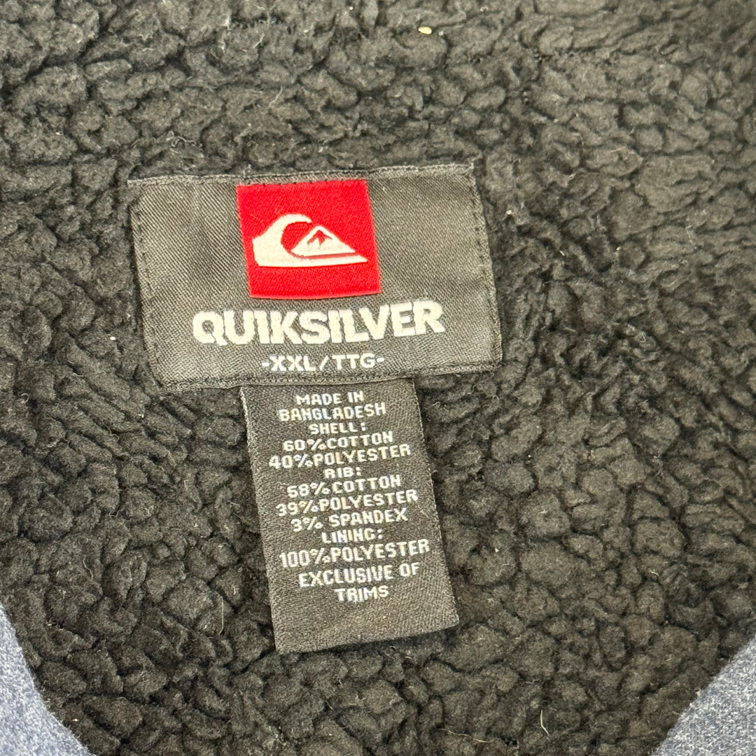 Quiksilver Full-Zip Fleece Lined Hooded Sweatshirt Navy