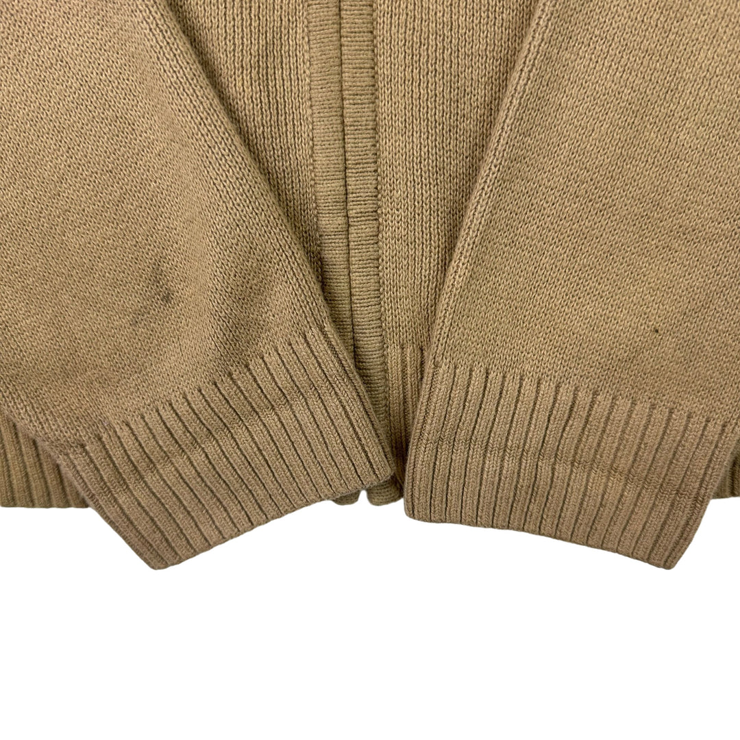 Tommy Hilfiger Zip-Up Knit Sweater Beige