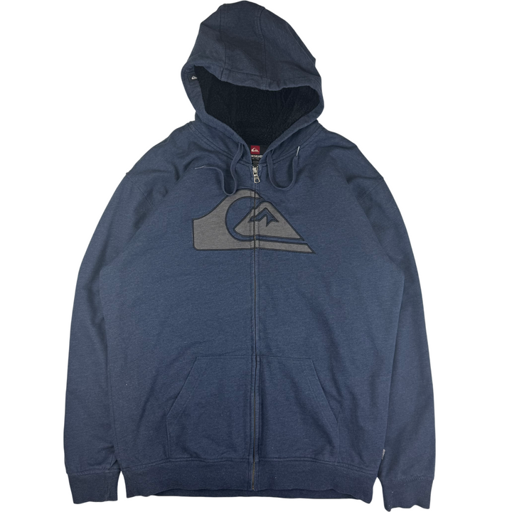 Quiksilver Full-Zip Fleece Lined Hooded Sweatshirt Navy