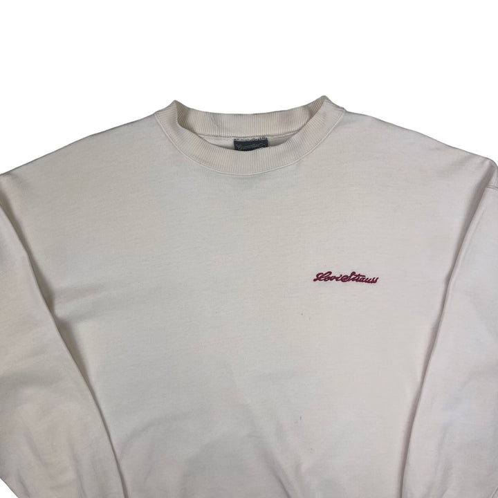 Vintage Levi Strauss Embroidered Logo Sweatshirt Cream