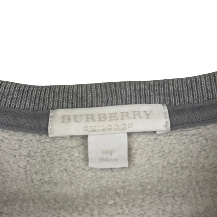 Burberry Embroidered Logo Sweatshirt Grey