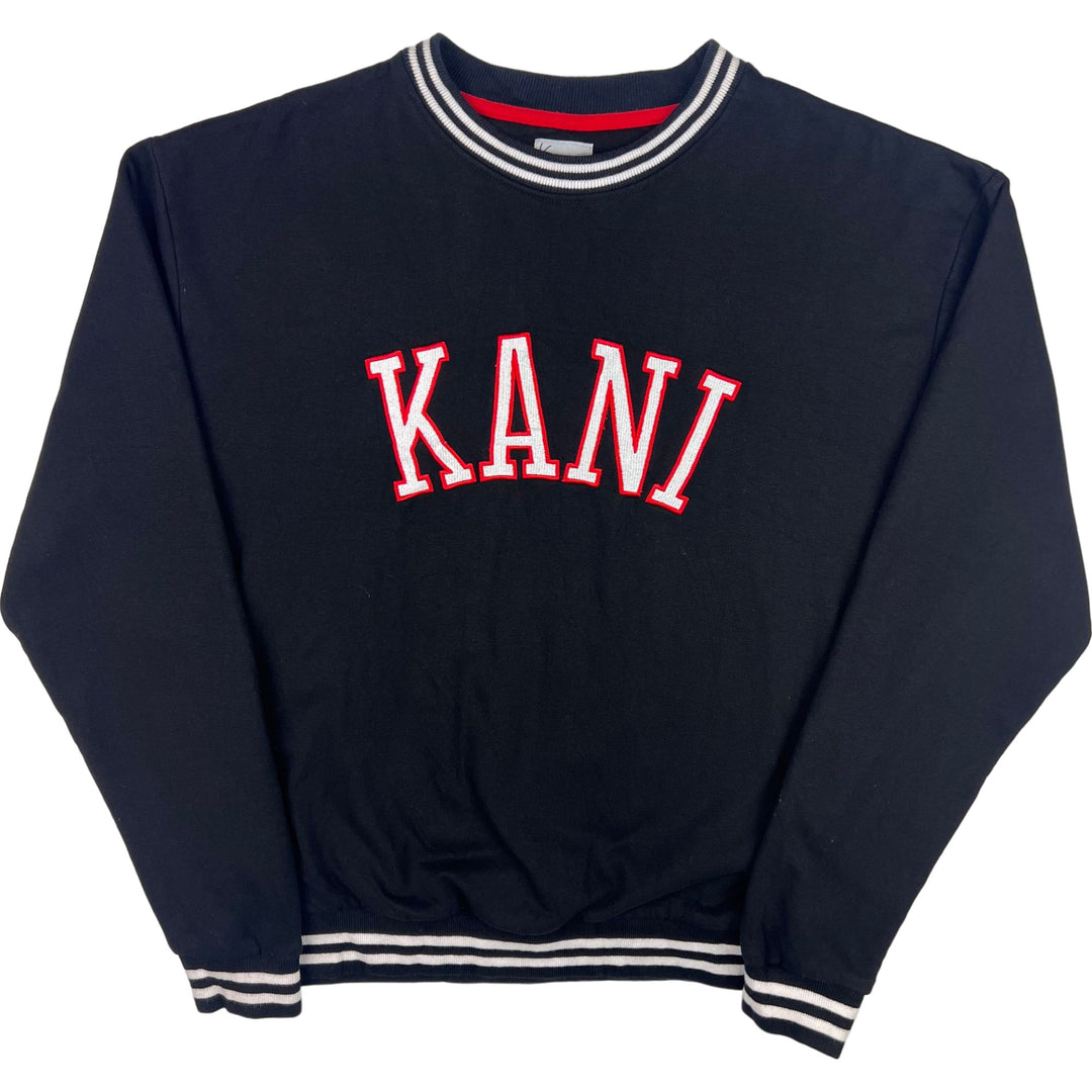 Vintage 90's Karl Kani Spell Out Embroidered Sweatshirt Black