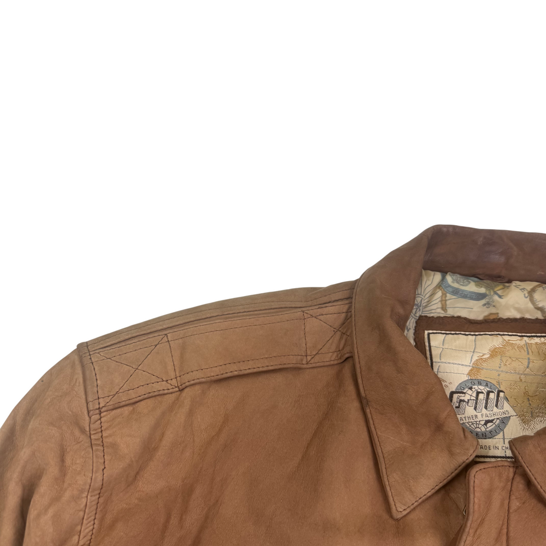 Vintage G-III Global Identity Leather Bomber Jacket