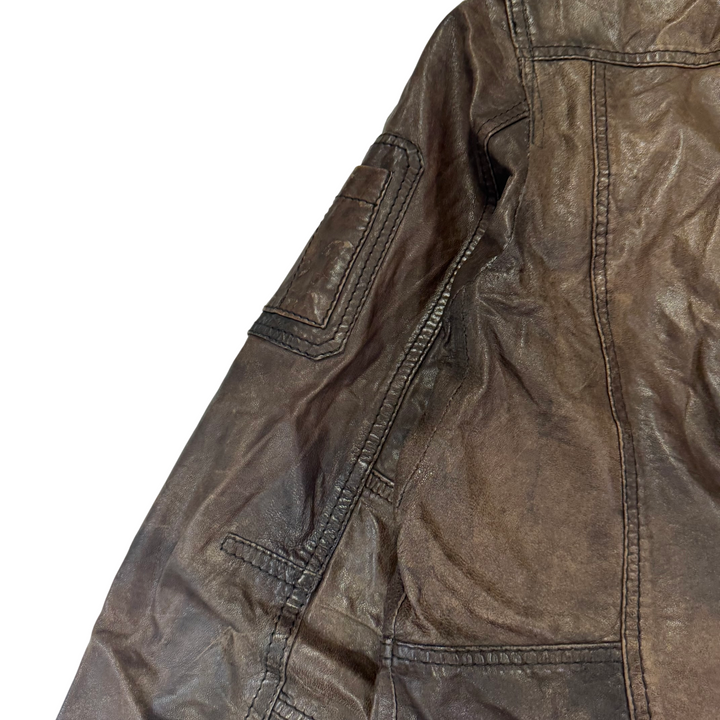 Camp David Leather Jacket Brown
