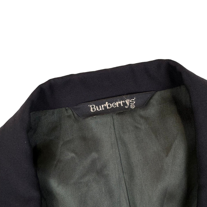 Burberry's 80's Pure Wool Single Breasted Blazer Navy