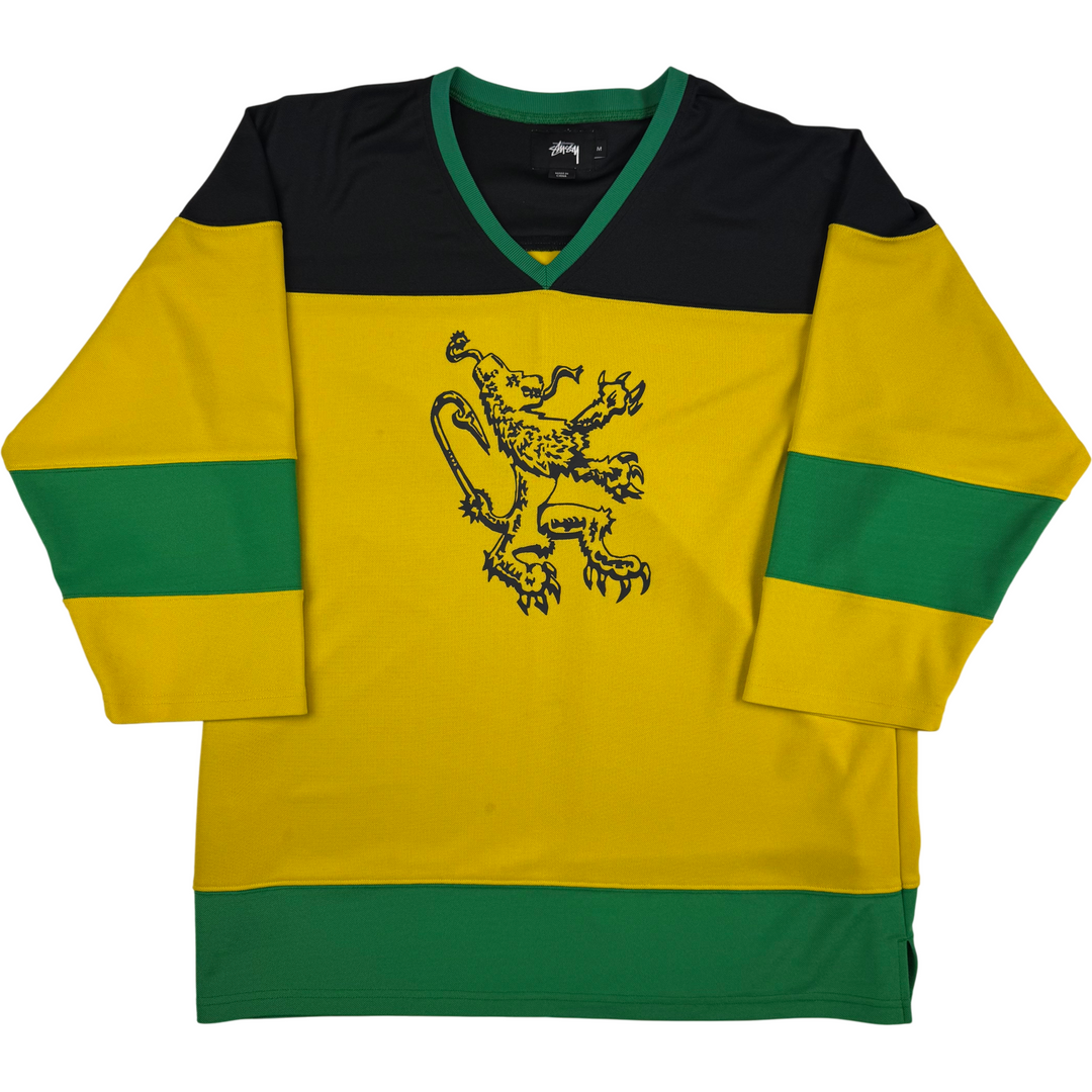 Stussy Long Sleeve Jersey Black Yellow Green