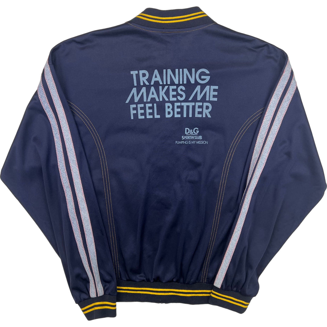 Vintage D&G Sports Club Training Zip-Up Jacket Navy Yellow