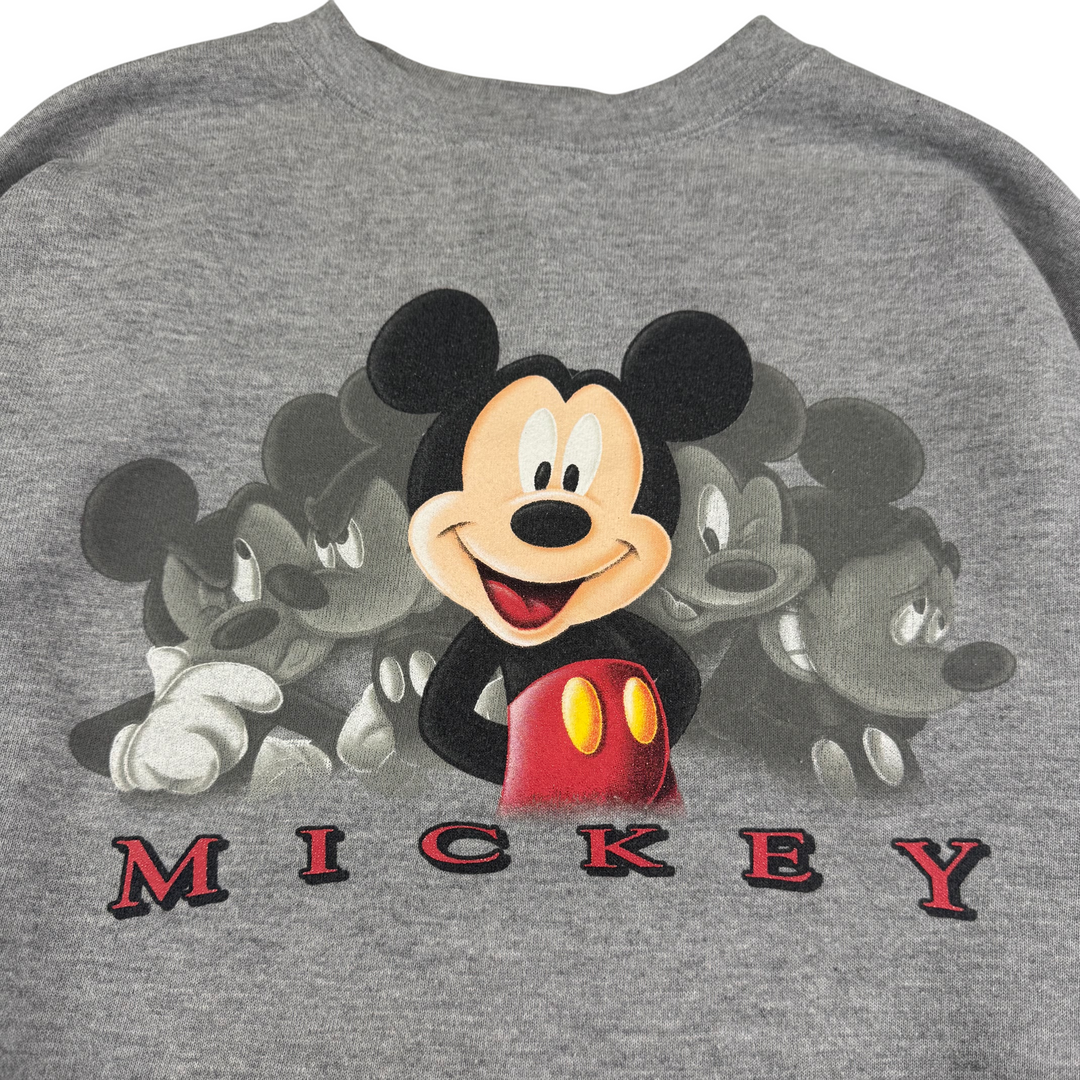 Disney 90's Mickey Mouse Graphic Sweatshirt Grey
