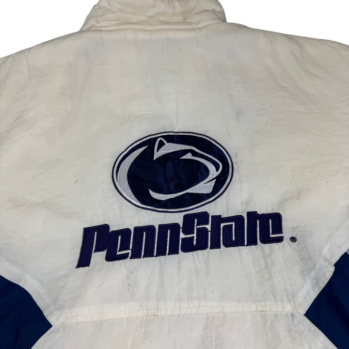 Vintage 90's Starter Penn State Pullover Pro Sport Jacket White Navy