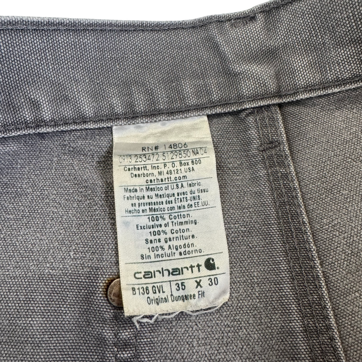 Carhartt Double Knee Original Fit Workwear Carpenter Trousers Grey