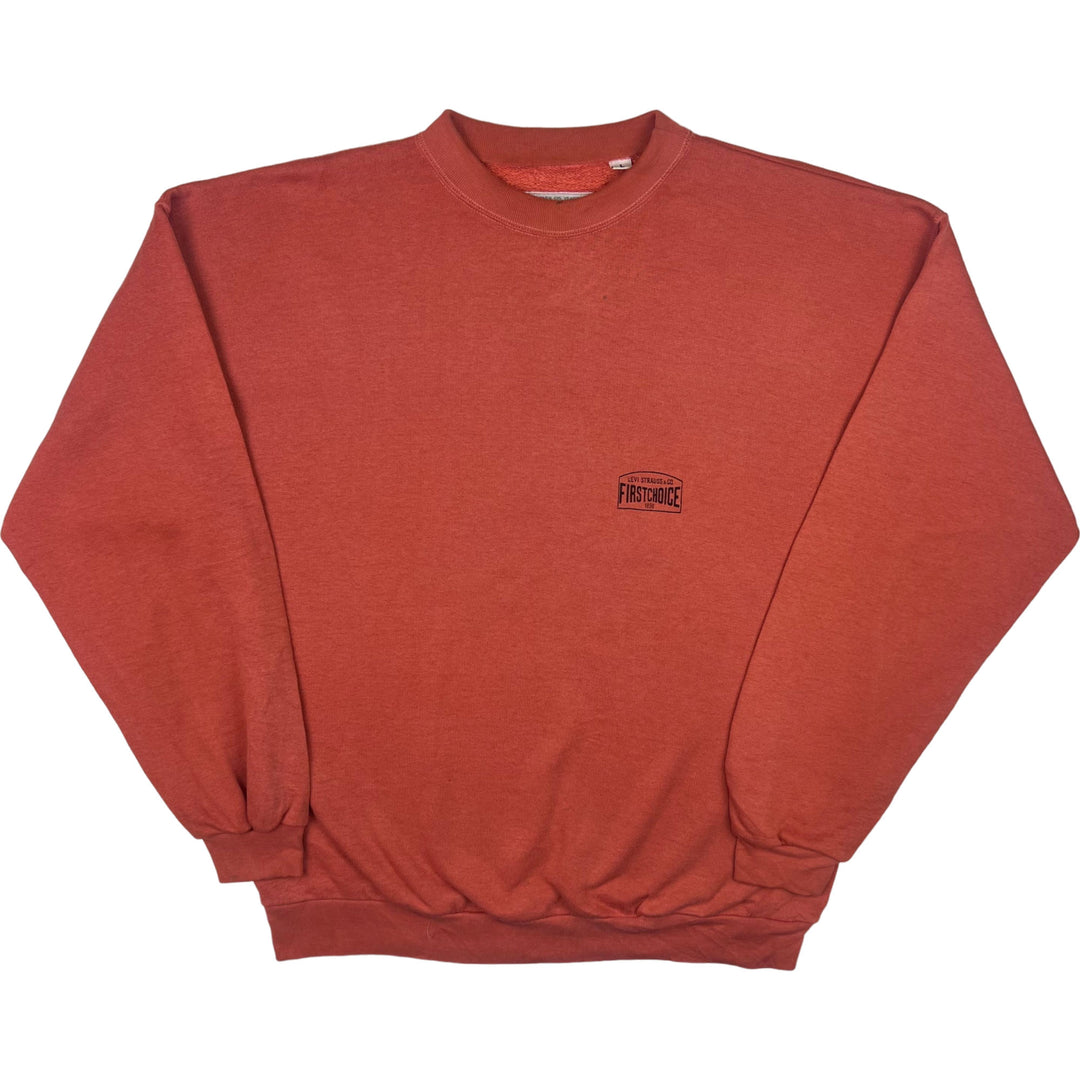 Vintage 90's Levi's First Choice Heavyweight Sweatshirt Orange/Red