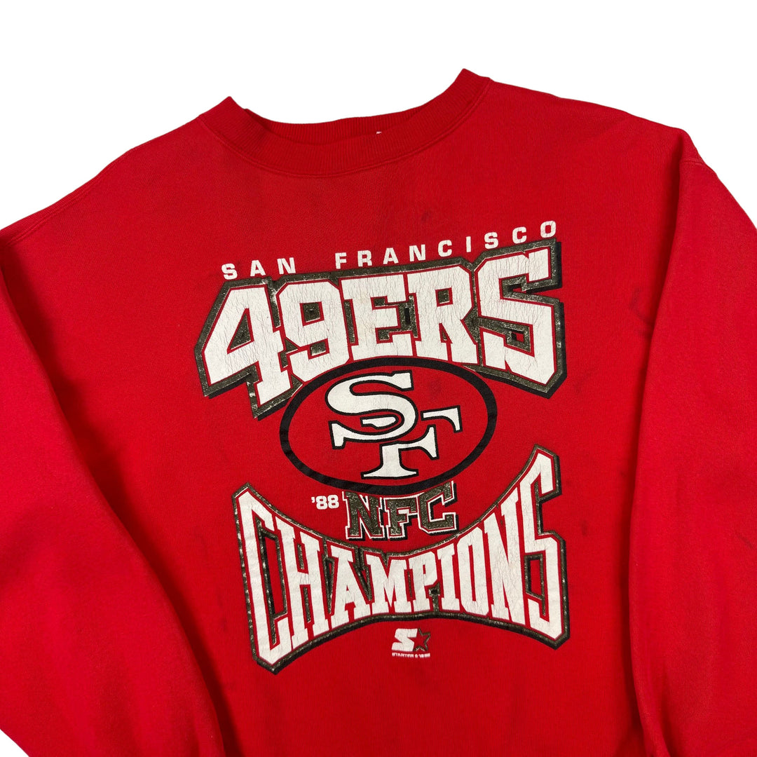 Vintage 80's Starter San Francisco 49ers NFC Champions Sweatshirt Red