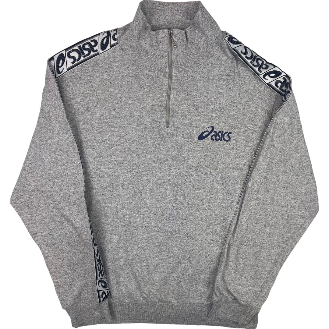 Asics Logo Quarter-Zip Grey Sweatshirt Bring It Back