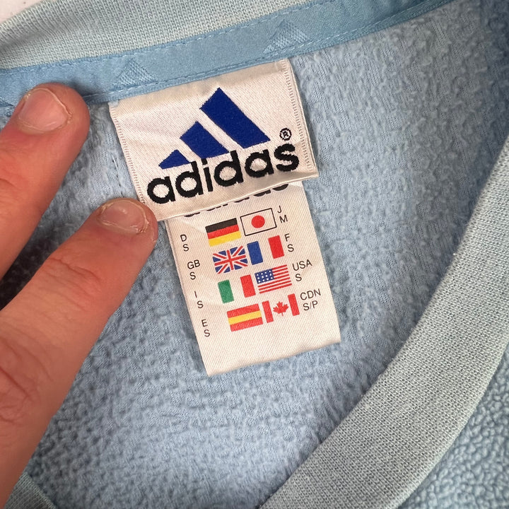 Vintage Adidas 90's Real Madrid Fleece Sweatshirt Blue