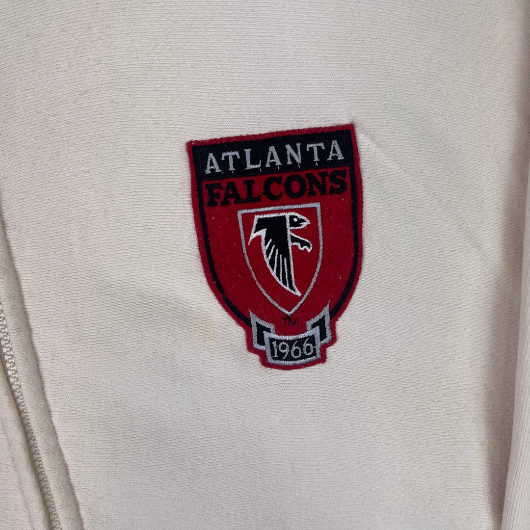 Nutmeg 90's Atlanta Falcons NFL Zip-Up Sweater Cream
