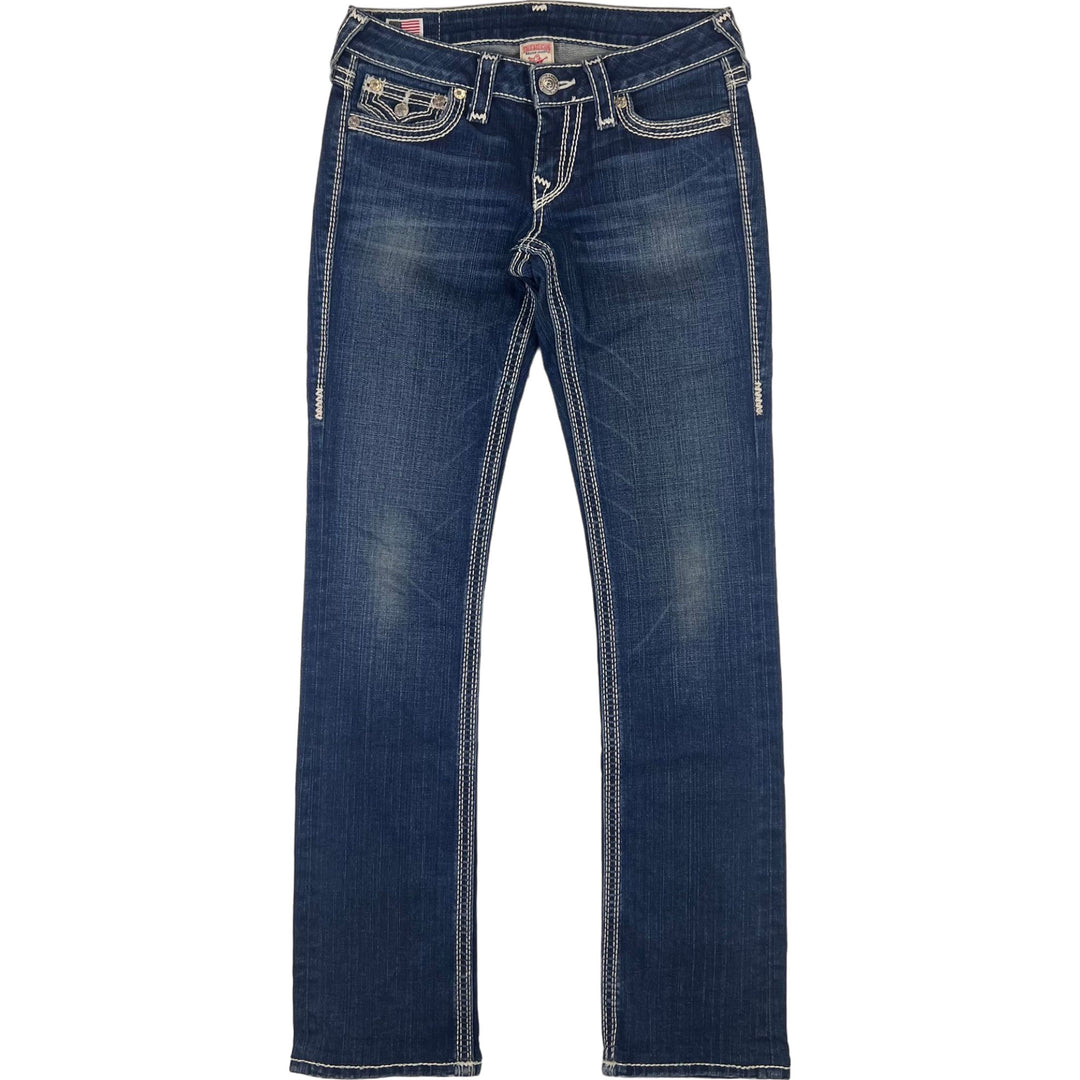 True Religion Embroidered Pocket Jeans Blue