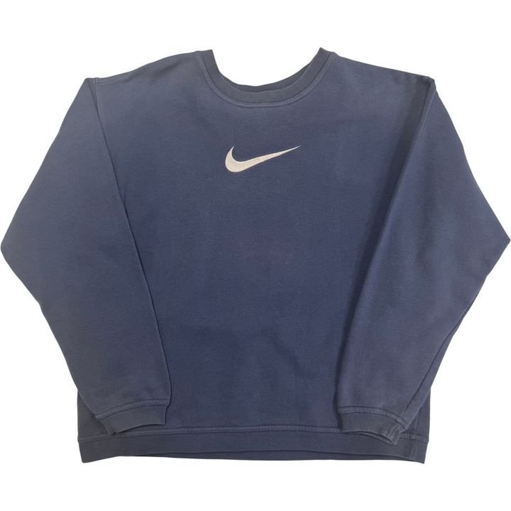 Nike 90's Embroidered Swoosh Sweatshirt Navy