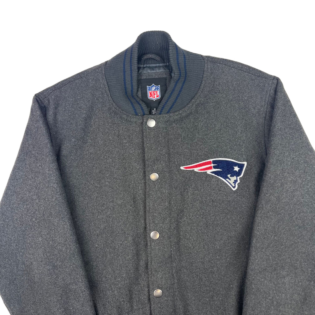 NFL New England Patriots Varsity Jacket Grey