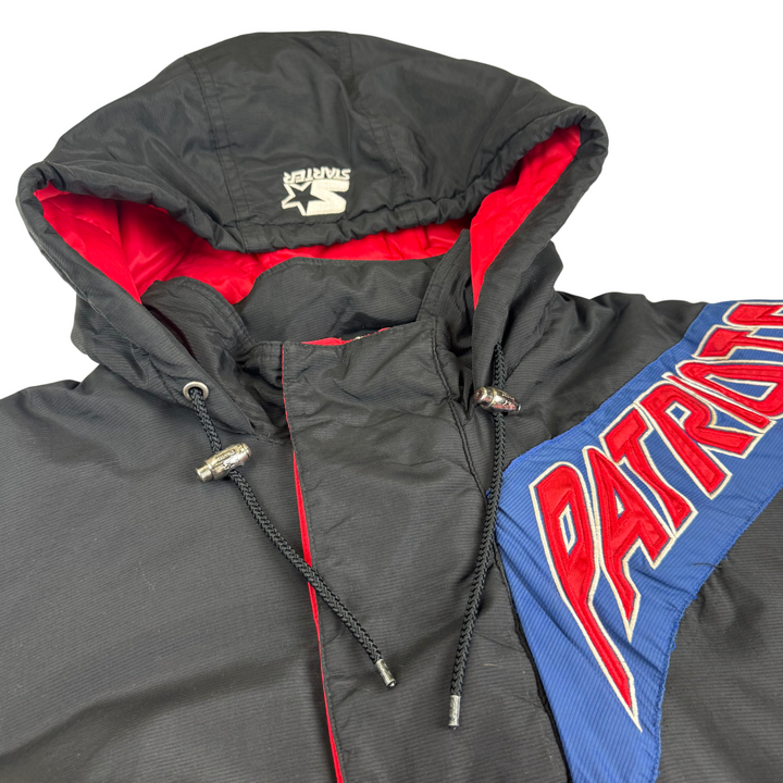 Vintage Starter 90s Nebraska Huskers NCAA Patriots Custom Pullover Pro Sport Jacket Black Red
