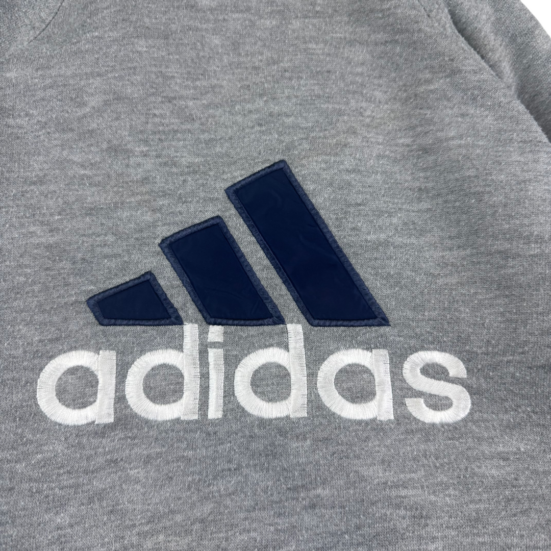 Adidas 90's Reversible Full-Zip Hooded Jacket Grey Navy
