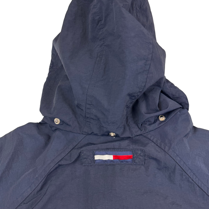 Tommy Hilfiger 90's Hooded Anorak Sailing Jacket Navy Yellow