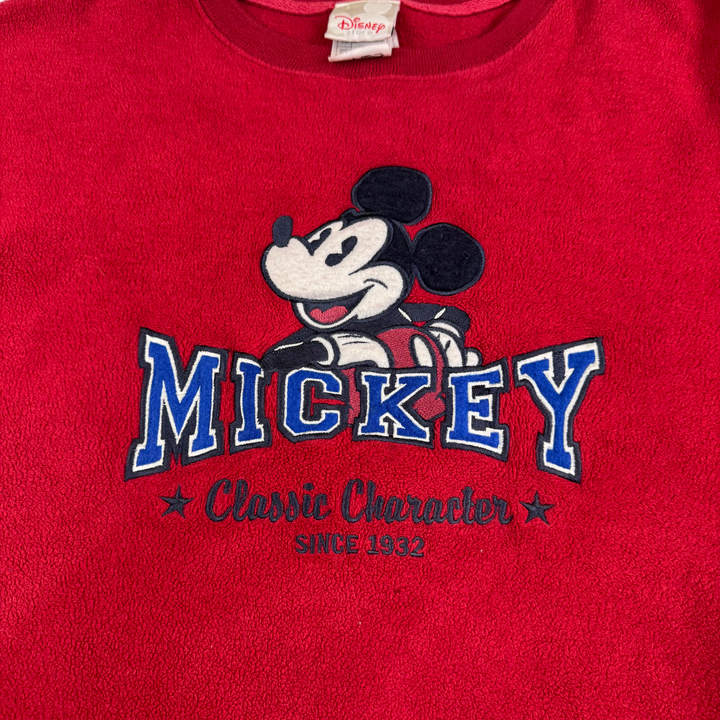 Disney Mickey Mouse Graphic Pullover Sweatshirt Red