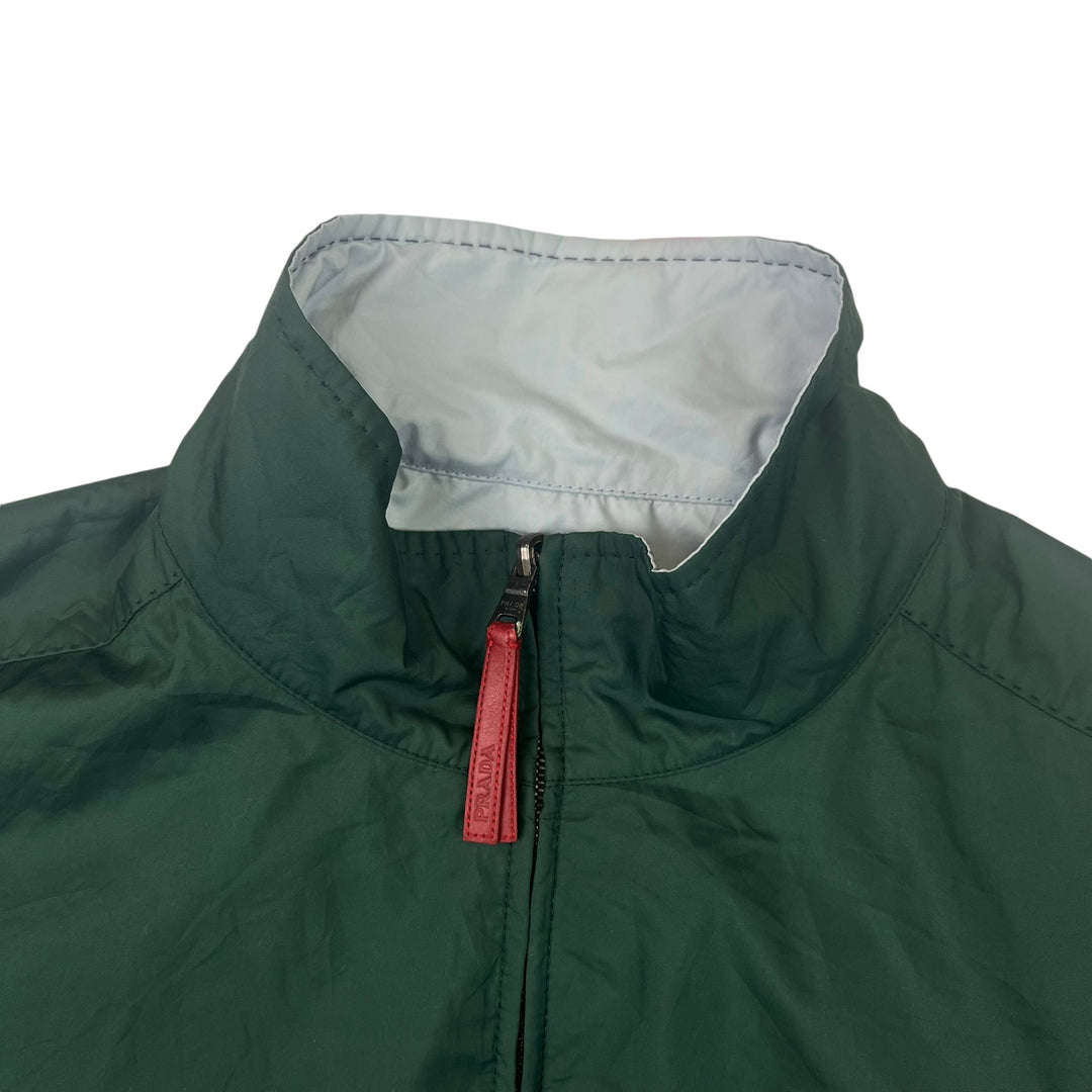 Prada Sport Reversible Convertible Bomber Jacket Green Grey Rare