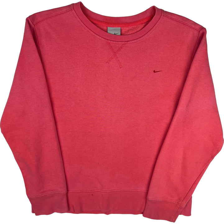 Vintage Nike 00's Mini Swoosh Sweatshirt Coral Pink