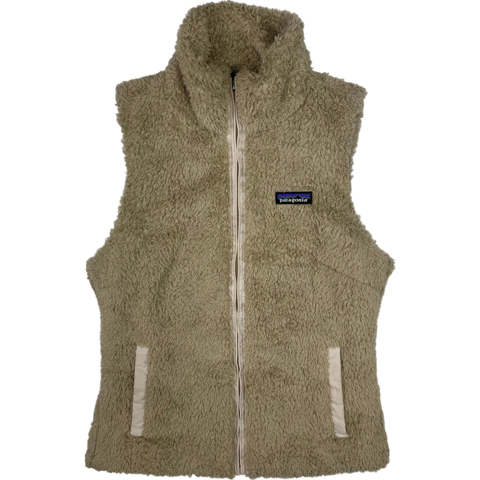 Patagonia Sherpa Sleeveless Full Zip Fleece Vest Beige Bring It Back