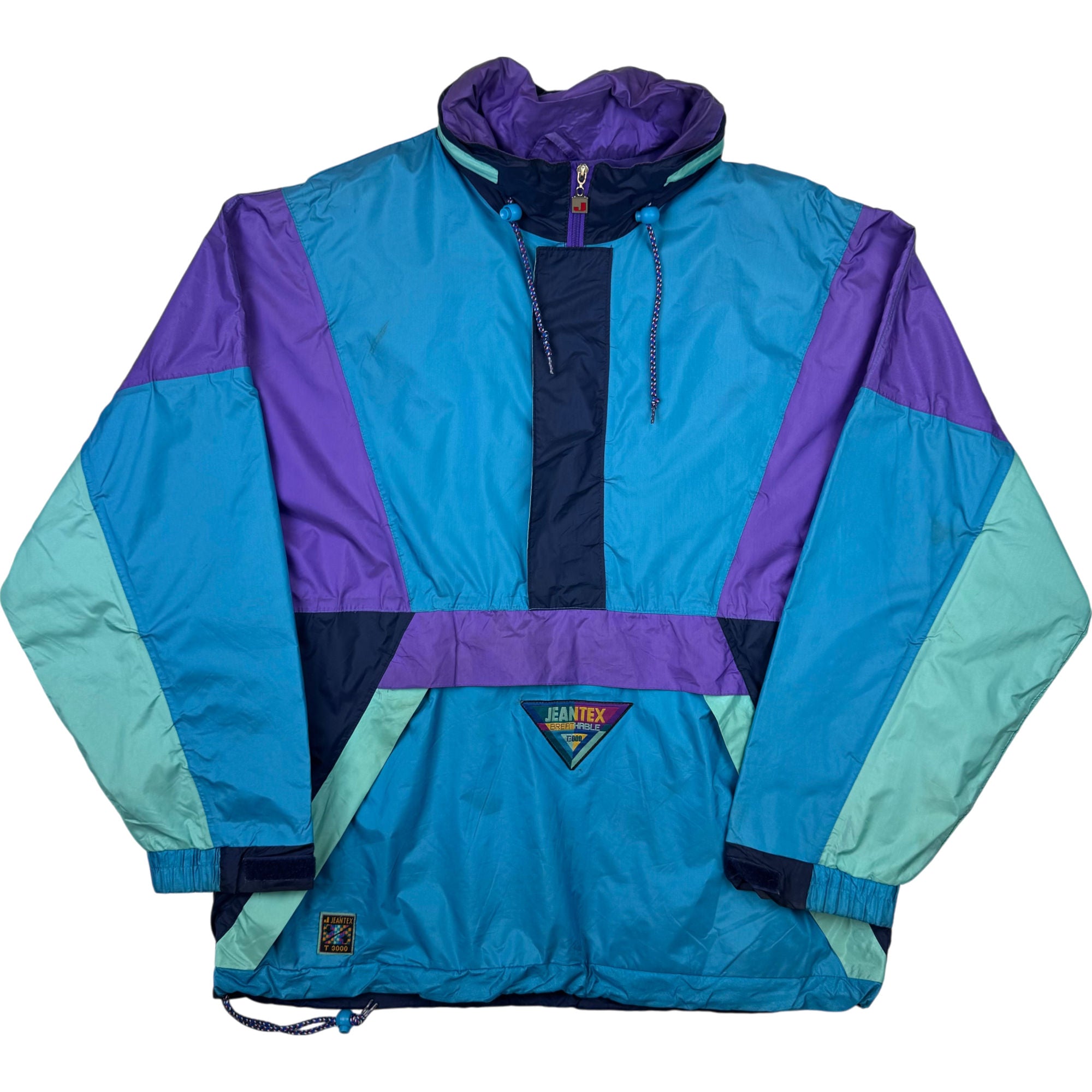 Vintage Jeantex T3000 Breathable Pullover Light Jacket Blue Purple