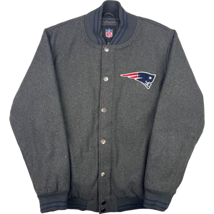 NFL New England Patriots Varsity Jacket Grey