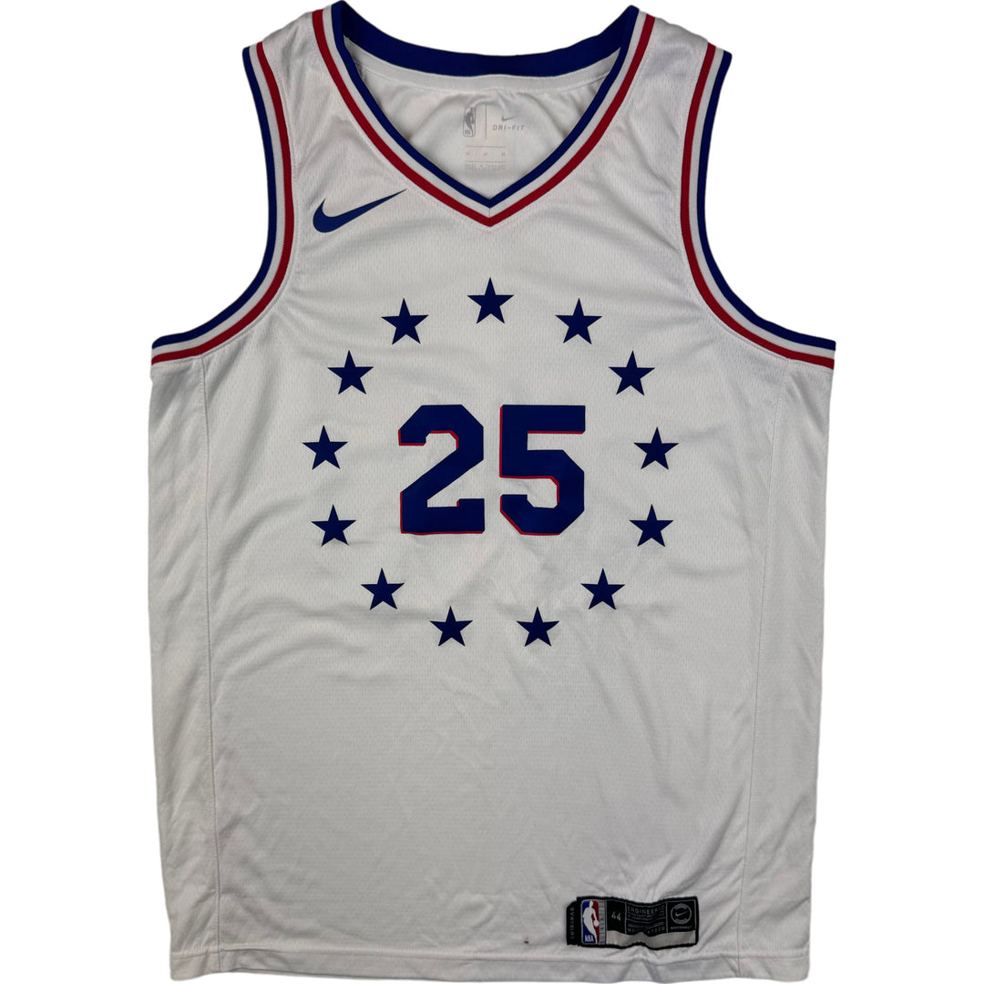 Nike NBA Philadelphia 76ers #25 Simmons Jersey White