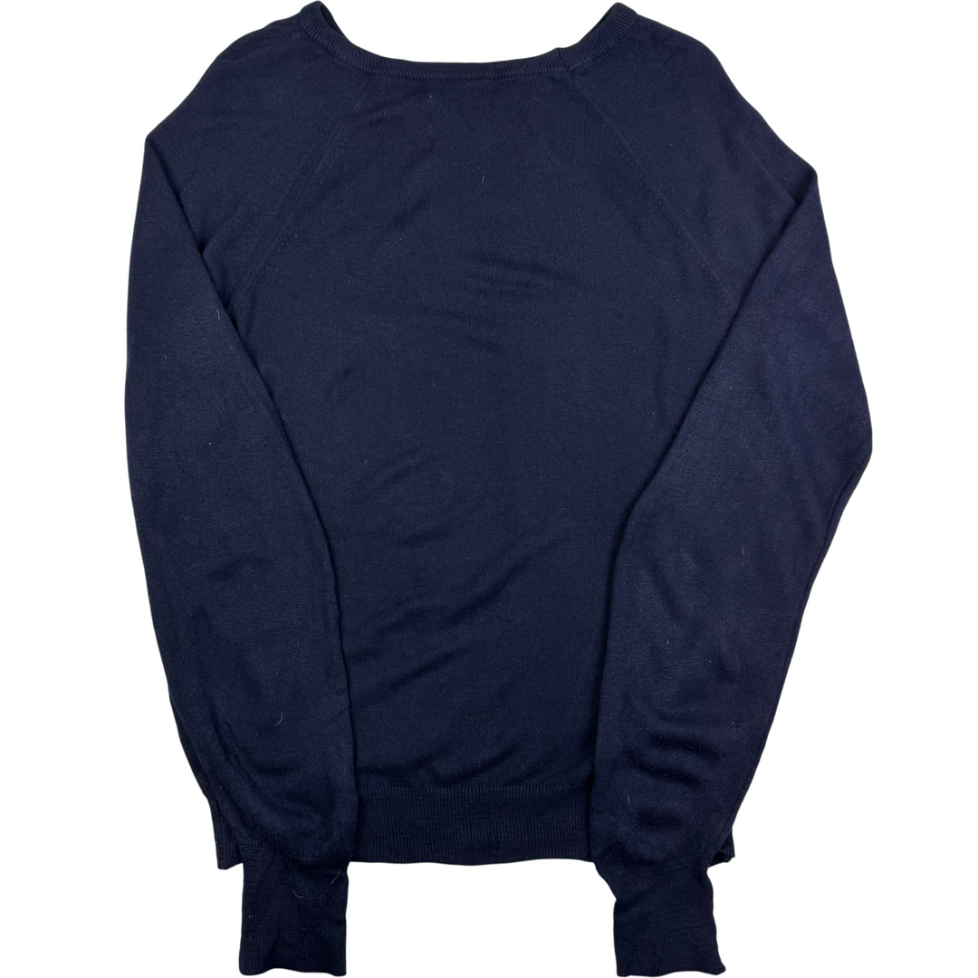 Vintage Christian Dior Monsieur 80's V-Neck Knitwear Navy
