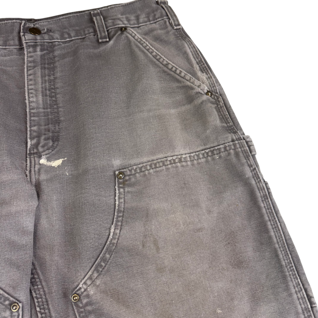 Carhartt Double Knee Original Fit Workwear Carpenter Trousers Grey