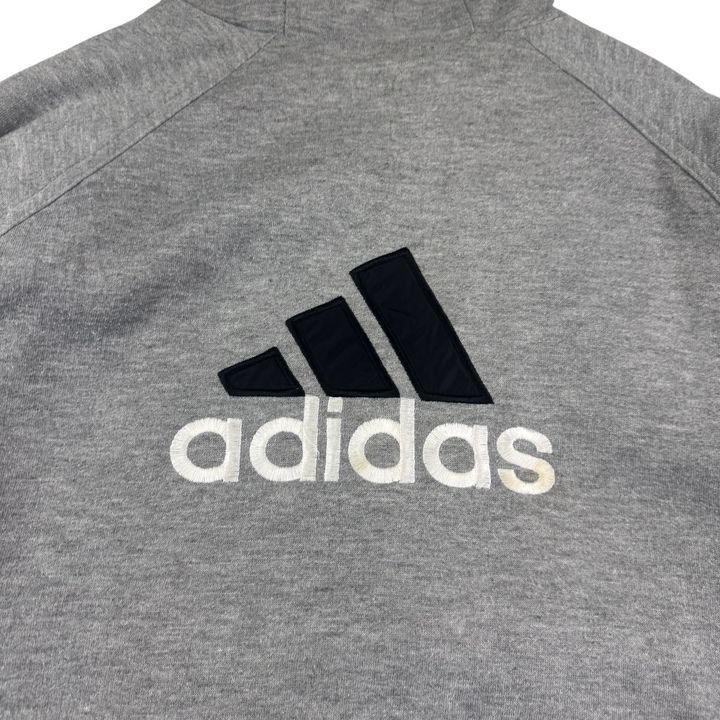Adidas 90's Reversible Full-Zip Hooded Jacket Grey Black
