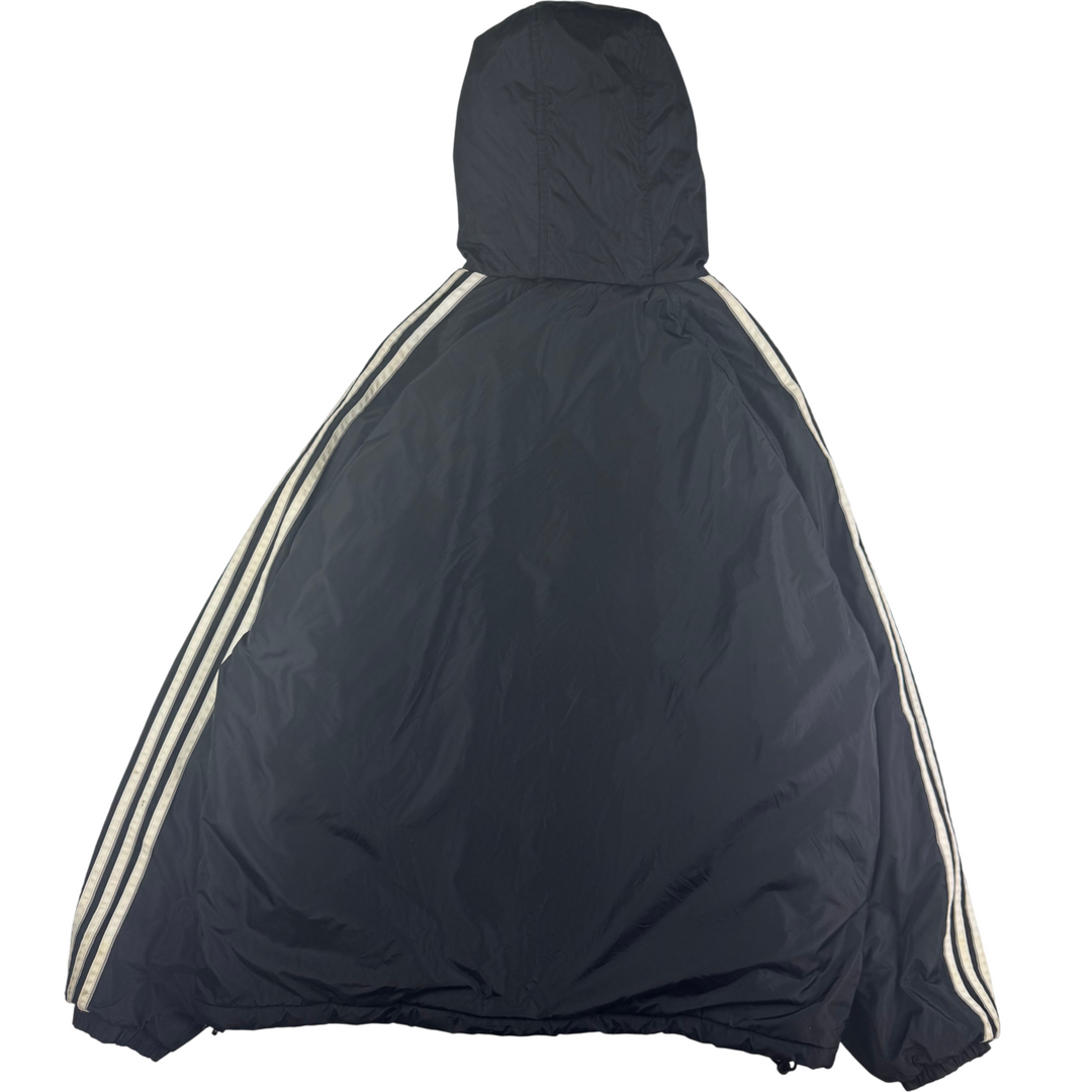 Adidas 90's Reversible Full-Zip Hooded Jacket Grey Black