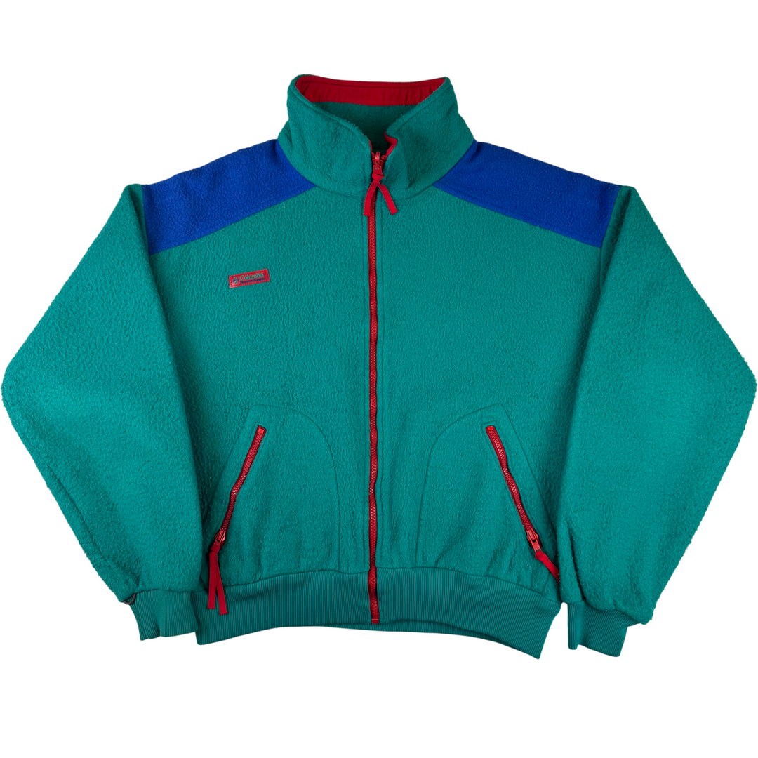 Vintage Columbia 90's Full-Zip Fleece Jacket Teal