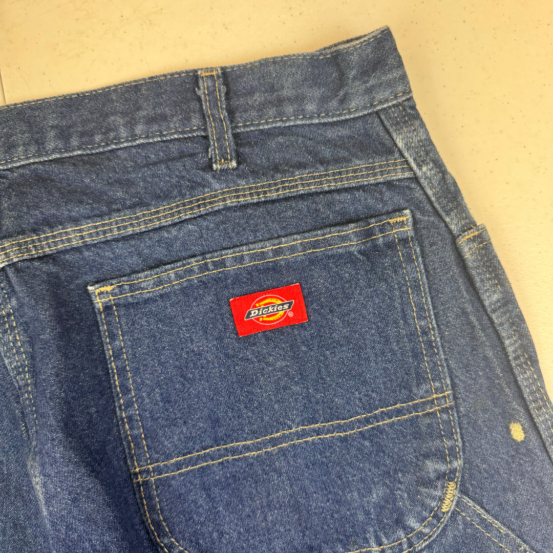 Dickies Paint Splattered Carpenter Jeans Blue
