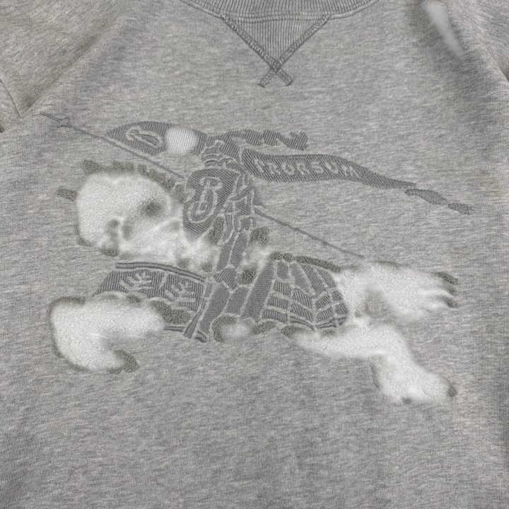 Burberry Embroidered Logo Sweatshirt Grey