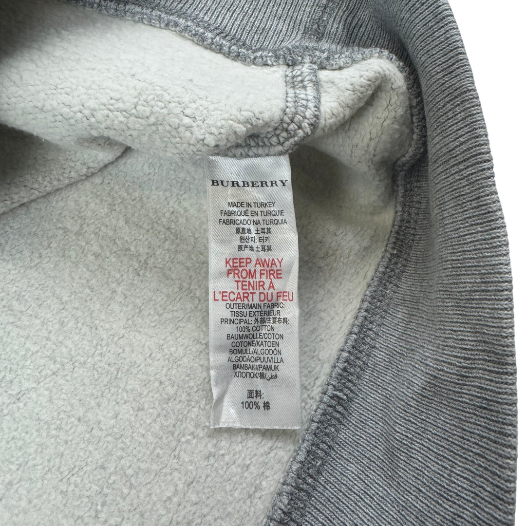 Burberry Embroidered Logo Sweatshirt Grey