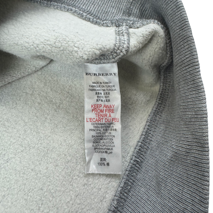 Burberry Embroidered Logo Sweatshirt Grey